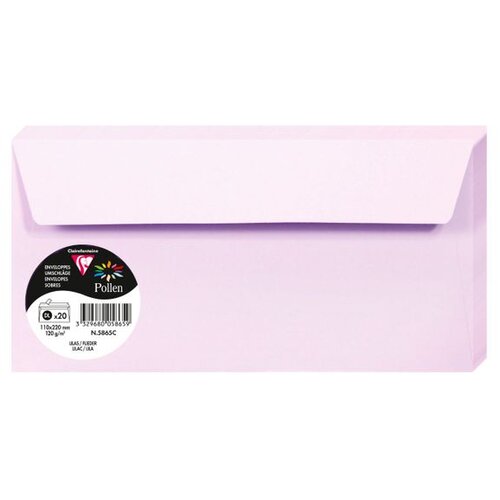 Clairefontaine kuverte Pollen 110x220mm 120gr lilac 1/20 Cene