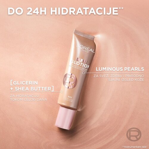 L&amp;acute;Or&amp;eacute;al Paris l&amp;#039;or&amp;eacute;al&amp;nbsp;paris&amp;nbsp;lumi&amp;nbsp;glotion&amp;nbsp;tečni puder za&amp;nbsp;nagla&amp;scaron;avanje&amp;nbsp;sjaja&amp;nbsp;903&amp;nbsp;medium&amp;nbsp;glow Slike