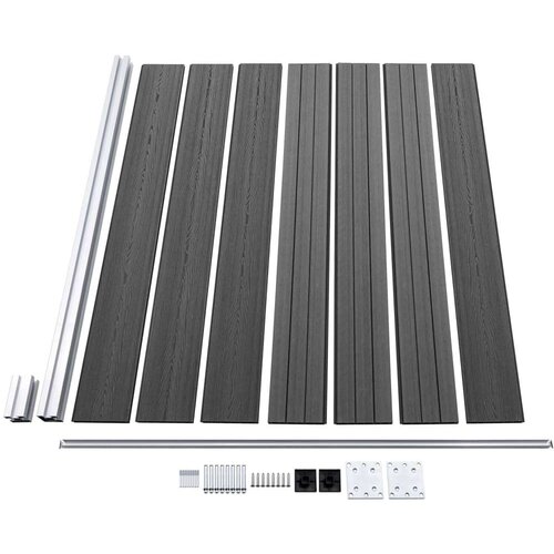  Panel za ogradu WPC 175 x 146 cm crni Slike