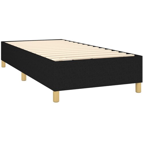 Box spring krevet s madracem crni 80 x 200 cm od tkanine Slike
