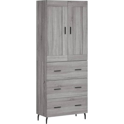 Maison Chic Visoka Komoda - Predalnik siva sonoma 69,5x34x180 cm inženirski les, (21719891) Slike