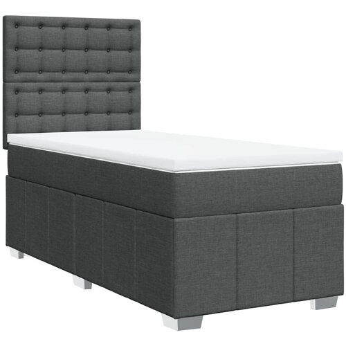 Maison Chic Box spring postelja - Vzmetna postelja z vzmetnico temno siva 80x200 cm blago SL11339, (21908227) Cene