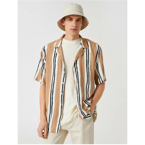 Koton Striped Short Sleeve Summer Shirt
