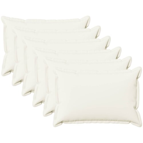  Presvlaka za jastuk 6 pcs HOUTEN Bijela 50 x 75 cm Umjetni lan Cijene