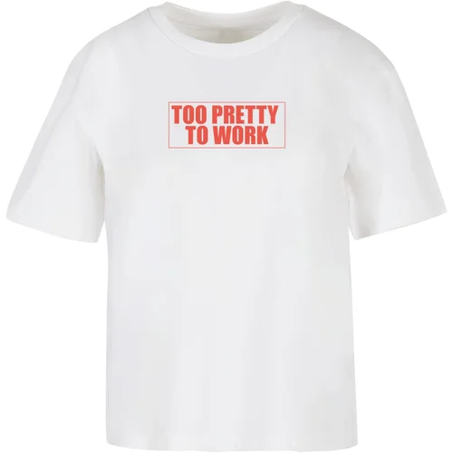 Mister Tee Women's T-shirt Too Pretty To Work white