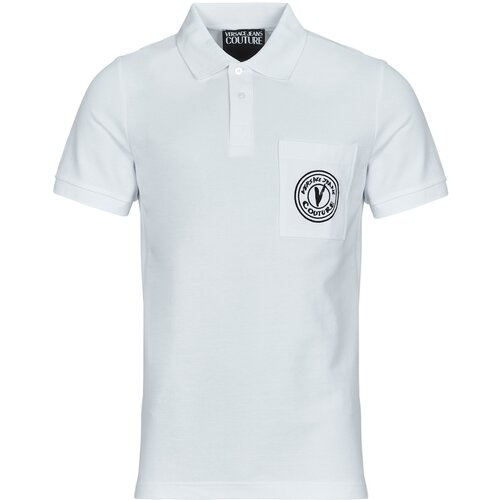 Versace Jeans Couture Polo majice kratki rokavi 78GAGT01 Bela Slike