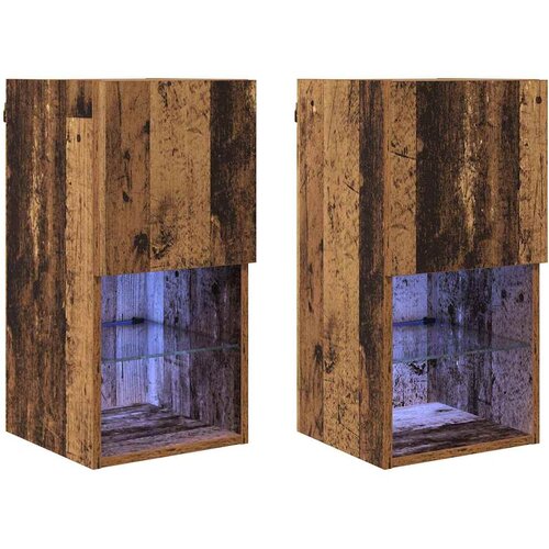  Zidni TV ormari Zidne 2 pcs Staro drvo 30,5 x 30 x 60 cm Slike