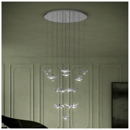 Eglo 390402 - led prigu&scaron;iva luster na sajli paratebueno 17xLED/3W/230V hrom Cene
