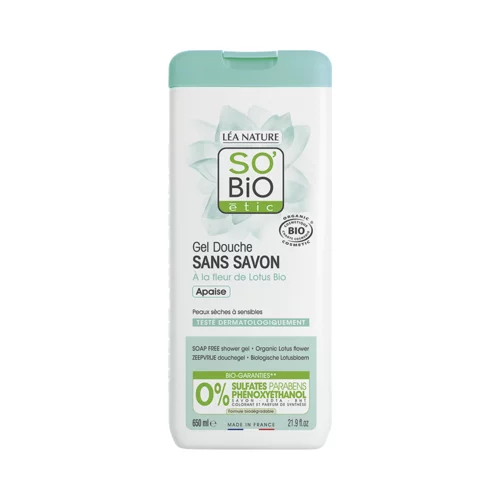 SO’BiO étic gel za tuširanje bez sapuna - organski cvijet lotosa - 650 ml