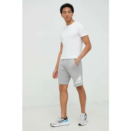 Adidas Pamučne kratke hlače za muškarce, boja: siva