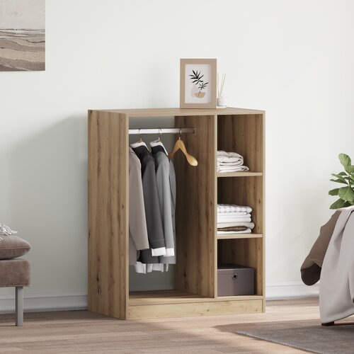 VidaXL Garderobna omara artisan hrast 77 x 48 x 102 cm Konstruiran les Slike