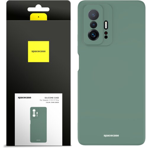 Spacecase SILIKONSKI OVITEK ZA TELEFON XIAOMI 11T 11T PRO TEMNO ZELEN, (21962560) Cene
