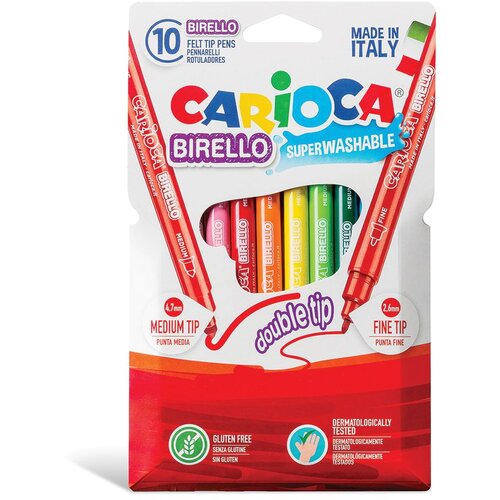  Flomasteri 1/10 CARIOCA BIRELLO Superperivi dvostrani karton 41438 Cene