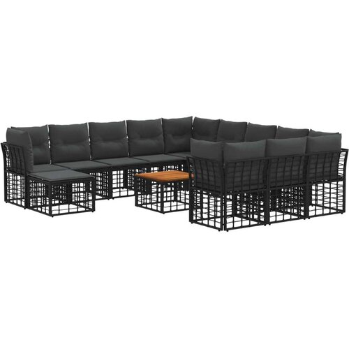  Zunanja garnitura za sedenje 13 pcs Črna in Temno siva, (5000269965) Cene