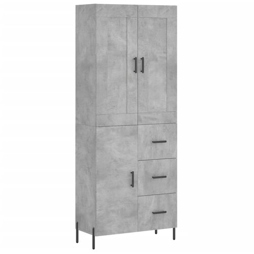 Maison Chic Visoka Komoda - Predalnik betonsko siva 69,5x34x180 cm inženirski les, (21719899) Slike