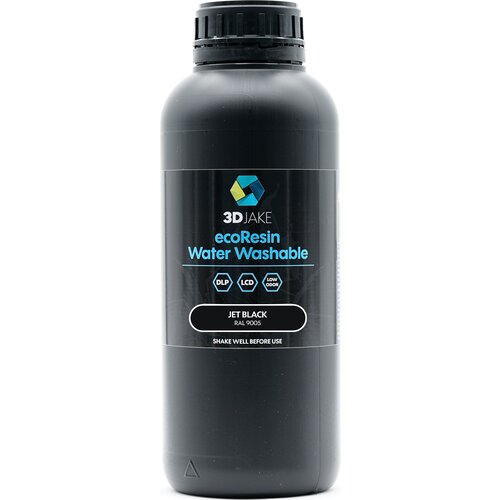 3DJAKE ecoResin Water Washable Tiefschwarz - 1.000 g Slike