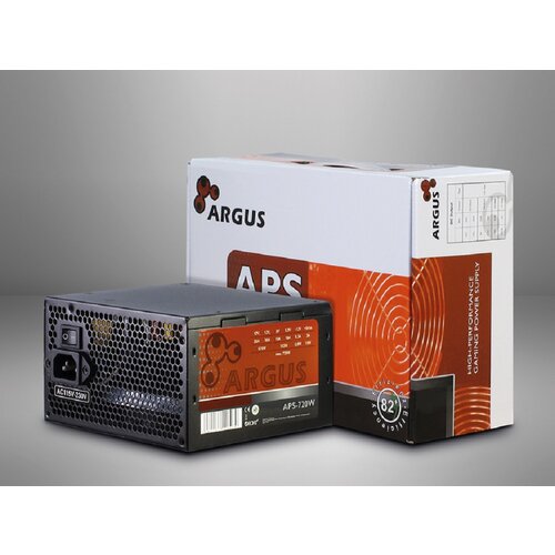 InterTech PSU Argus APS-720W12cm fan, Mainboard 20+4Pin PCI-Express 6+2Pin, 4x IDE 4Pin (Molex) Slike