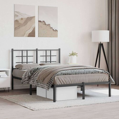  okvir za krevet s uzglavljem crni 120x190 cm Slike