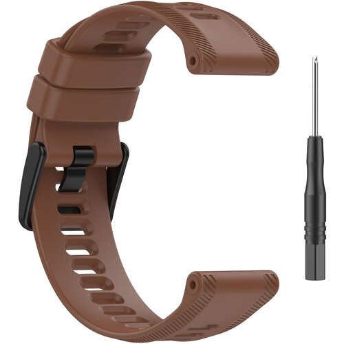 INF Silikonski pašček za uro Garmin Forerunner 265/965 Brown, (21235472) Cene