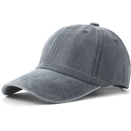  Bombažna kapa z ravnim &scaron;iltom Denim Siva Cene