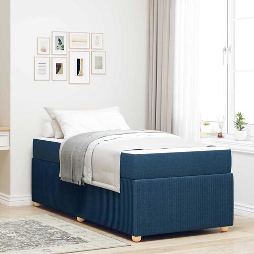 vidaXL Konstrukcija postelje Drugo Modra 90 x 190 cm blago Cene
