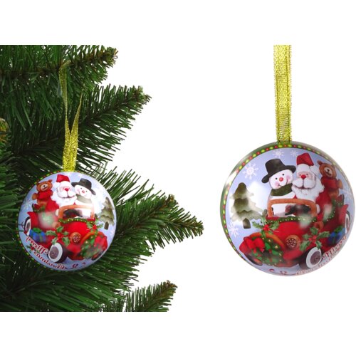 Metal Christmas Tree Decorative Bomb Santa with Snowman Green Cijene