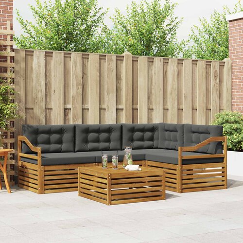  Set vanjskih sofa 5 kom. Prirodna i antracit Cijene