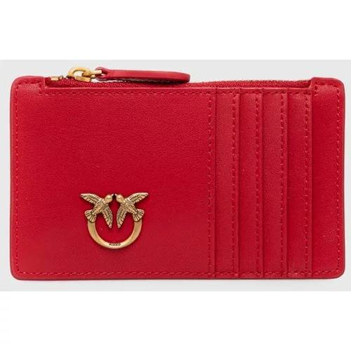 Pinko Usnjena denarnica ženski, rdeča barva