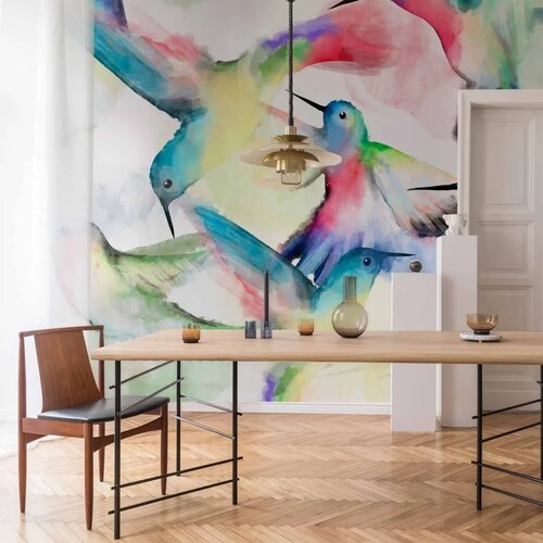  Foto tapeta - Watercolor Birds 200x140 Vodootporna Cene