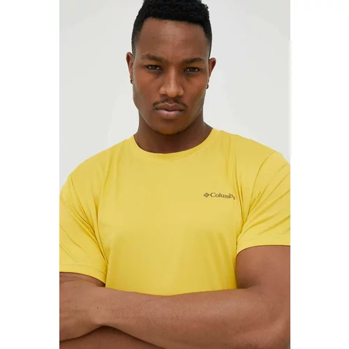 Columbia Športna kratka majica Hike rumena barva