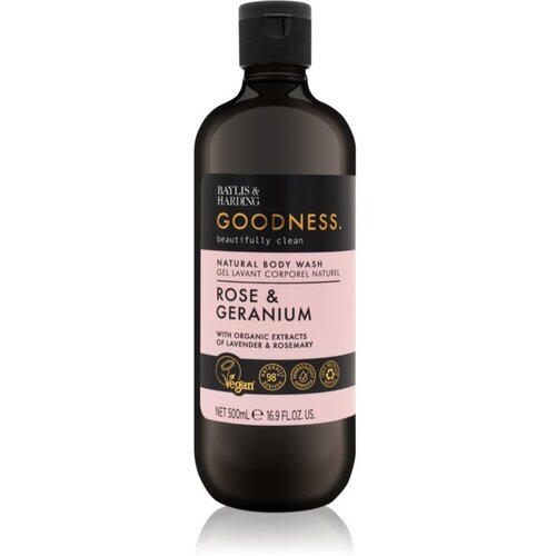 Baylis &amp;amp; Harding Goodness Rose &amp;amp; Geranium gel za prhanje z vonjem cvetja 500 ml Slike