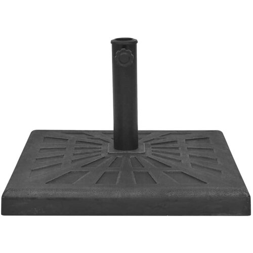VidaXL Stalak za Suncobran od Smole Pravokutni Crni 19 kg Slike