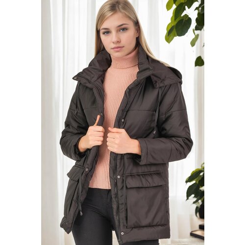 Dewberry Z6703 WOMEN&amp;#039;S COAT-BLACK-2 Slike