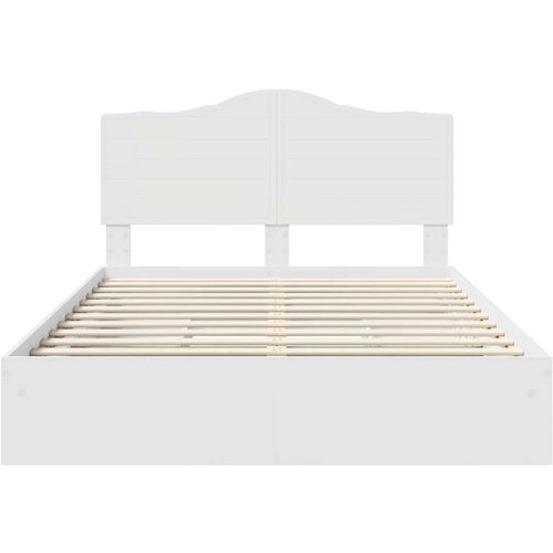  Krevet s od storage Bijelo 160 x 200 cm Konstruirano drvo Slike