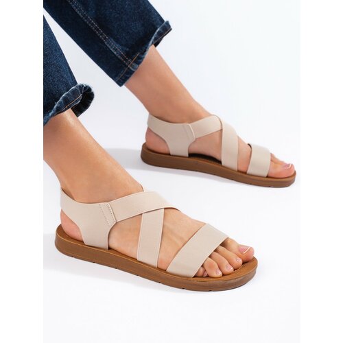 Shelvt Women's slip-on sandals beige Slike