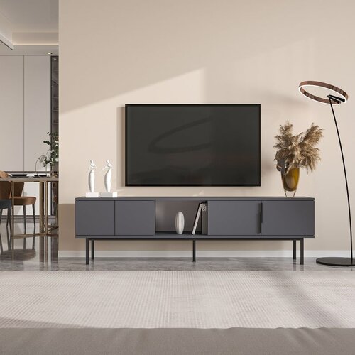 Hanah home Ramsey - Anthracite Anthracite TV Stand Cene