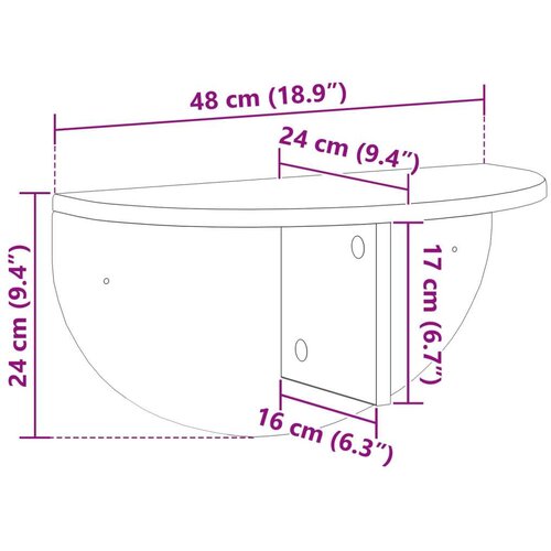  Polica na zidu Zidne 2 pcs Staro drvo 38 x 19 x 19 cm Slike