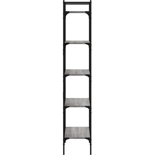  Regal za knjige 5 razina siva boja hrasta 56x31,5x174 cm drveni Slike