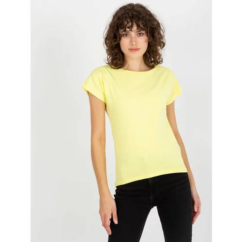 Fashion Hunters Women's Basic Cotton T-Shirt - yellow