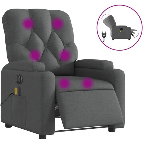 Maison Chic Električni masažni naslanjač - Relax naslanjač temno sivo blago, (22061743) Cene