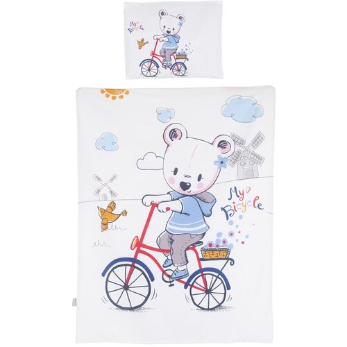 Chipolino posteljina set 5 elem. Bear with Bicycle Slike