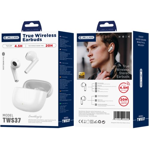 Jellico BREZŽIČNE SLUŠALKE TWS37 ZA TELEFONE S FUNKCIJO BLUETOOTH 5.0, (5000334385) Cene