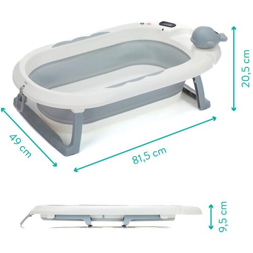  XXXL Fillikid sklopiva kadica Beluga s termometrom, white-grey Slike