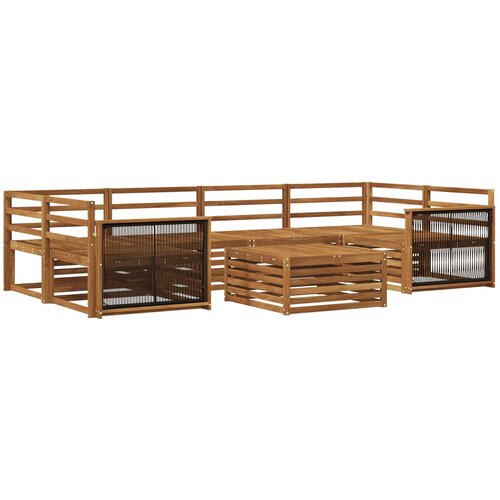 vidaXL Zunanja garnitura za sedenje 7 pcs Naravna Masiven les akacije, (5000279786) Cene