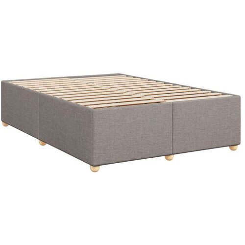 VidaXL okvir za krevet bez madraca smeđesivi 140 x 190 cm od tkanine Slike