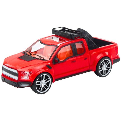  Set terenskog automobila Crveni kamion za vuču Crni sportski automobil 59 cm Slike