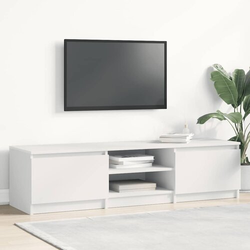 TV ormarić bijeli 140 x 40 x 35,5 cm od konstruiranog drva Cijene