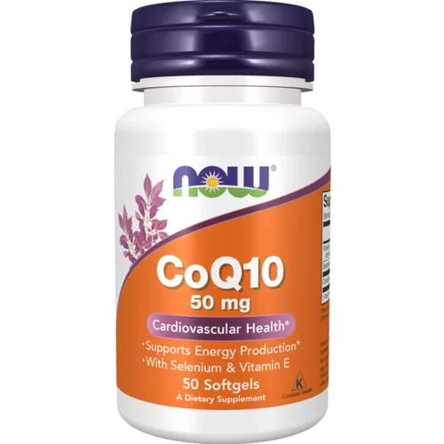 Now Foods Koencim Q10 NOW, 50 mg (50 mehkih kapsul)
