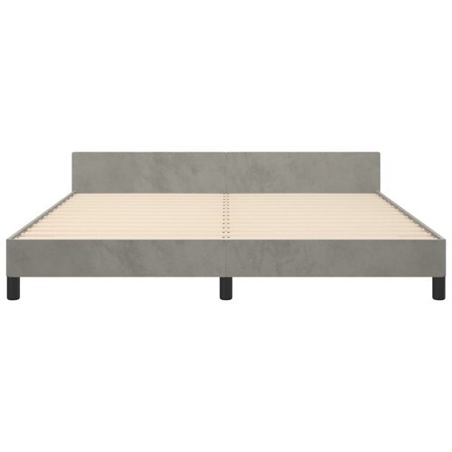  Okvir za krevet s uzglavljem svjetlosivi 180x200 cm bar&amp;scaron;unasti Slike
