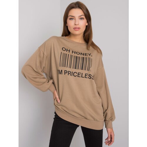 Ex moda Sweatshirt-EM-BL-536/1U.84P-dark beige Slike